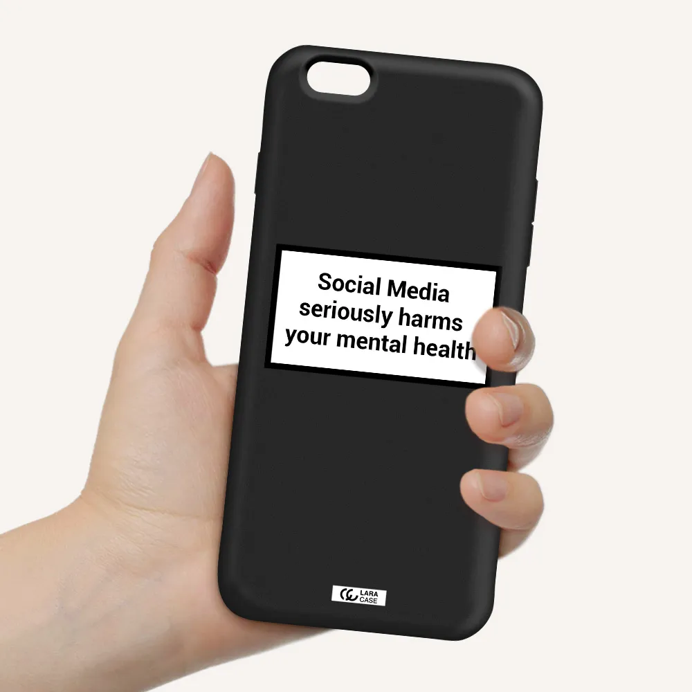 Social Media Harms Apple iPhone 6S Silicone black Case