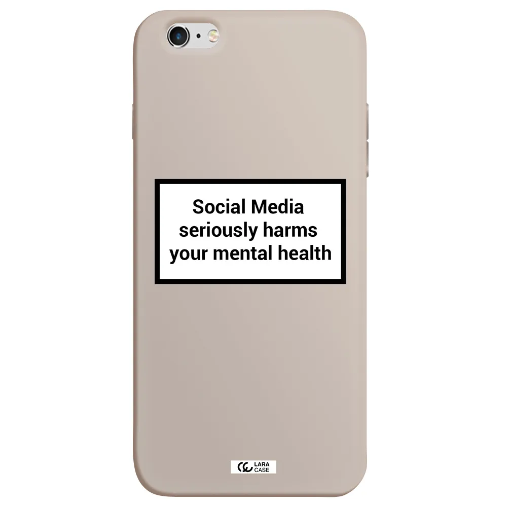 Social Media Harms Apple iPhone 6S Silicone Stone Case