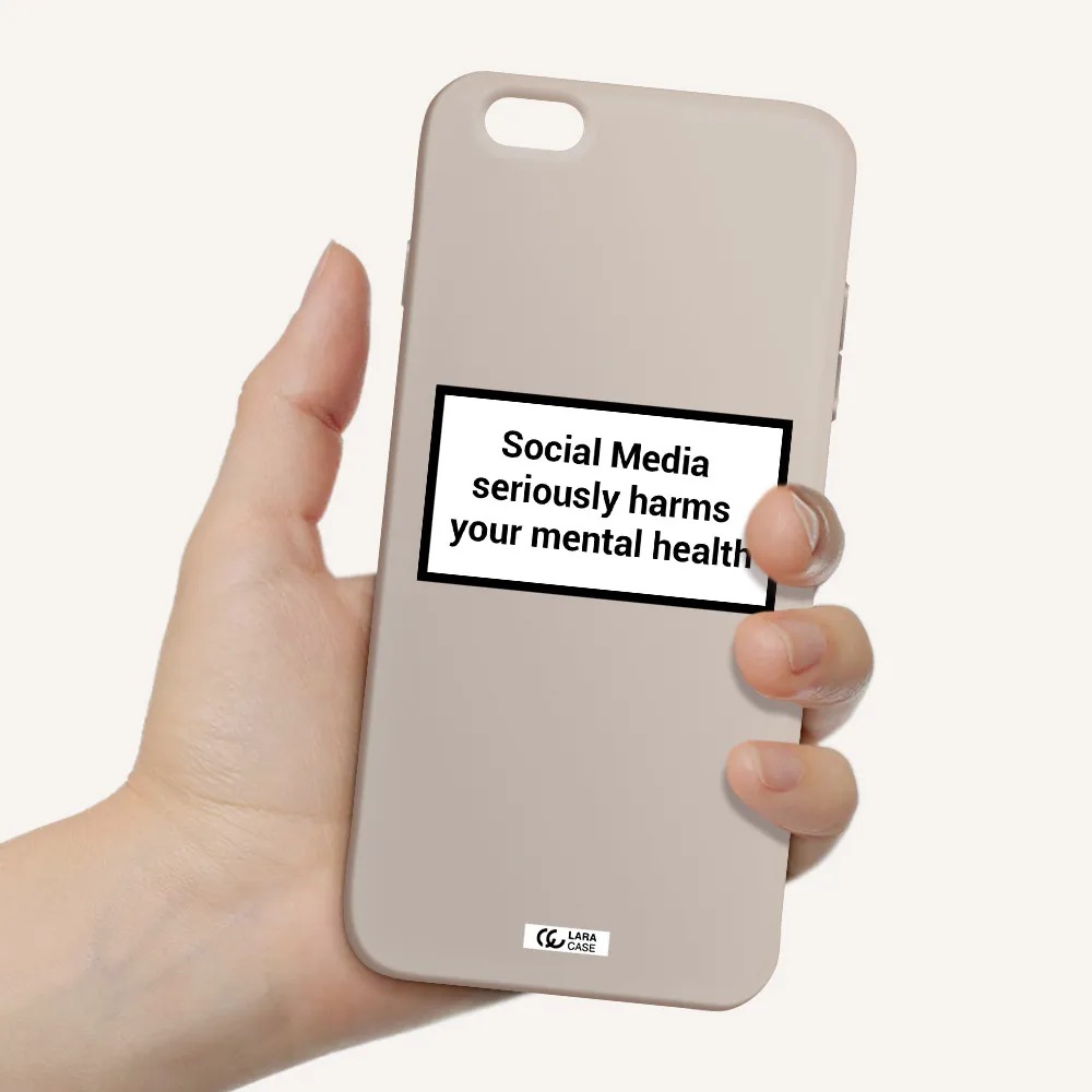 Social Media Harms Apple iPhone 6S Silicone Stone Case