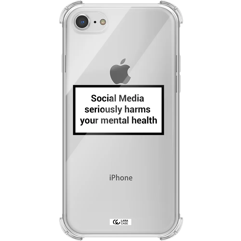 Social Media Harms Apple iPhone 7 Clear PC Case