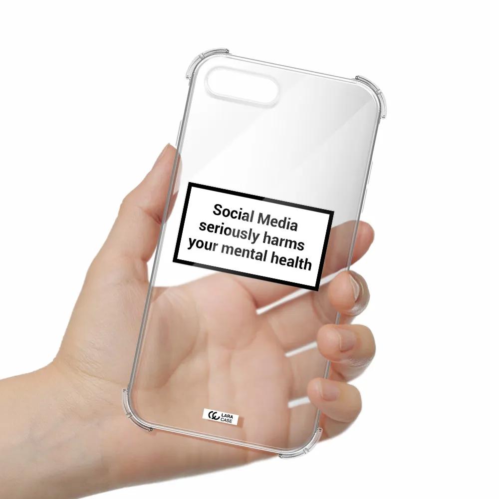 Social Media Harms Apple iPhone 7 plus Clear PC Case