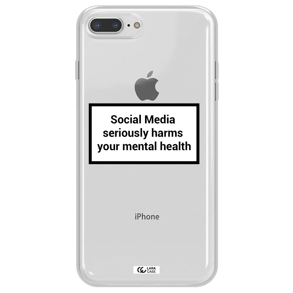 Social Media Harms Apple iPhone 7 plus Clear TPU Case
