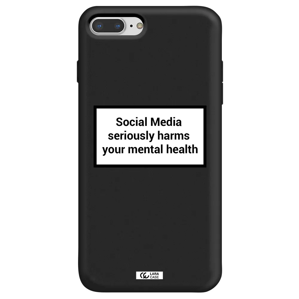 Social Media Harms Apple iPhone 7 plus Silicone black Case