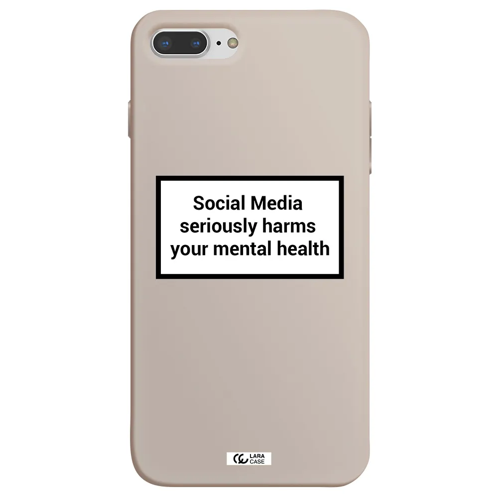 Social Media Harms Apple iPhone 7 plus Silicone Stone Case