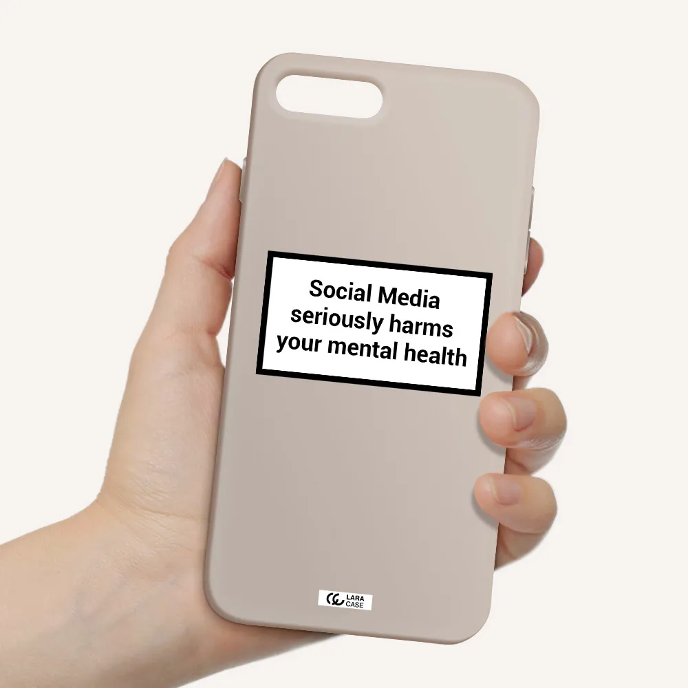 Social Media Harms Apple iPhone 7 plus Silicone Stone Case