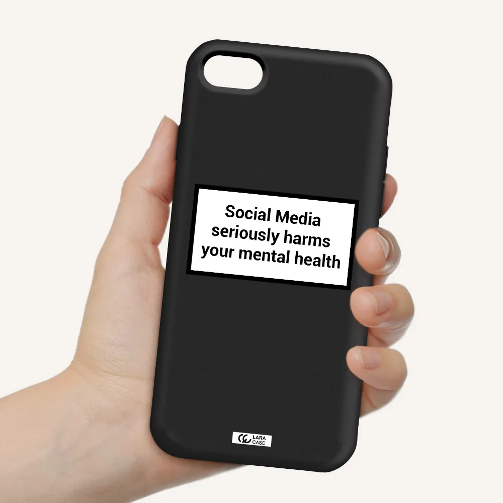 Social Media Harms Apple iPhone 7 Silicone black Case