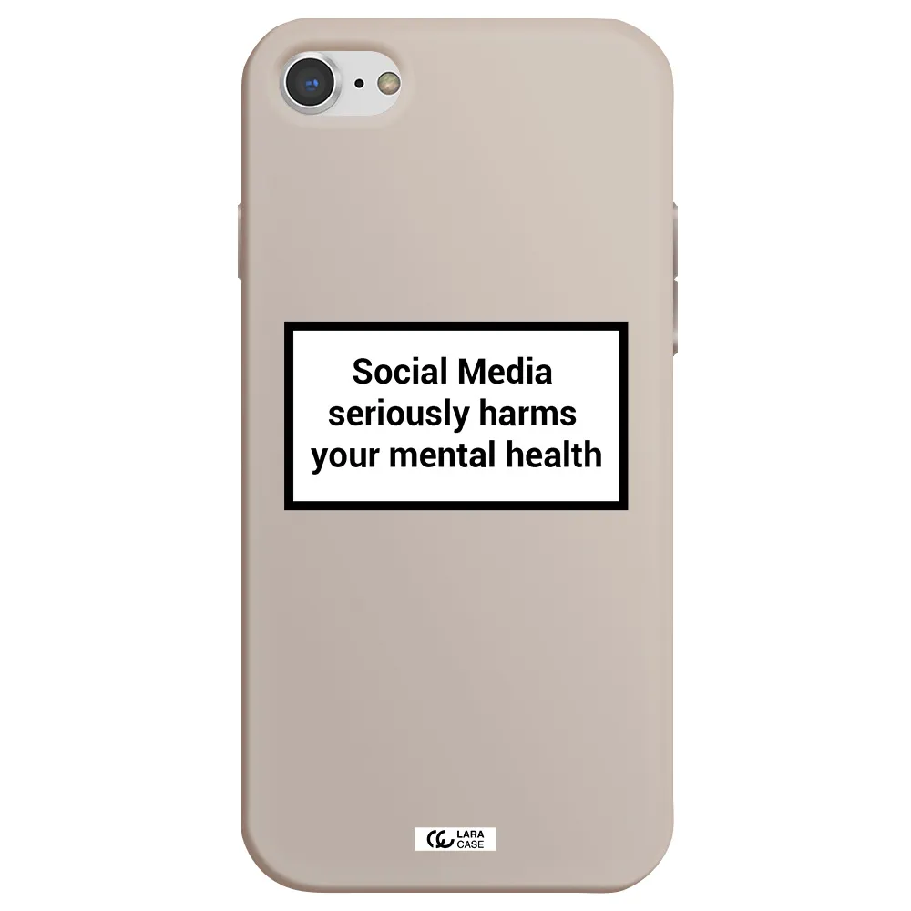 Social Media Harms Apple iPhone 7 Silicone Stone Case