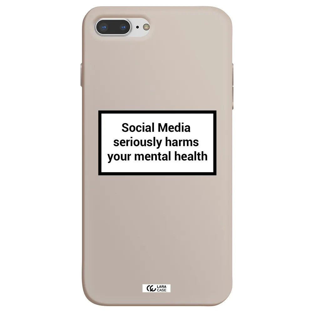 Social Media Harms Apple iPhone 8 plus Silicone Stone Case