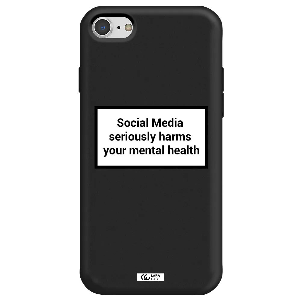 Social Media Harms Apple iPhone 8 Silicone black Case