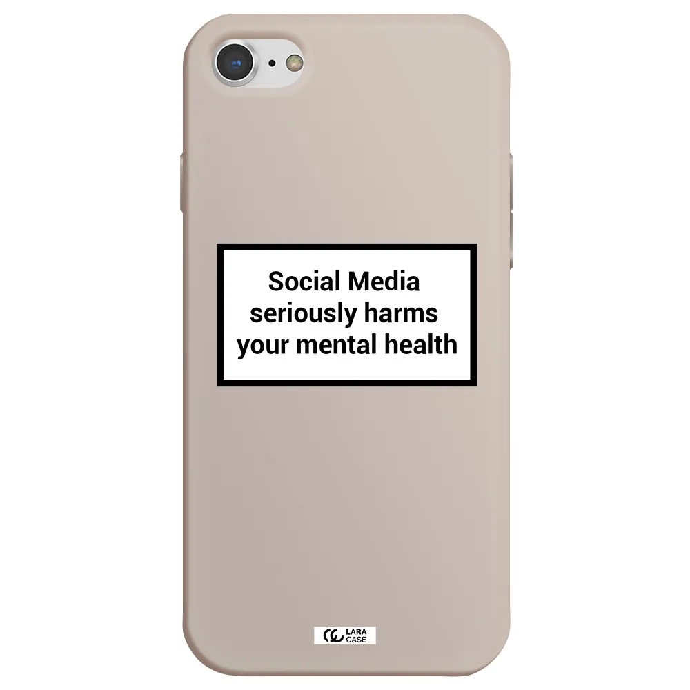 Social Media Harms Apple iPhone 8 Silicone Stone Case