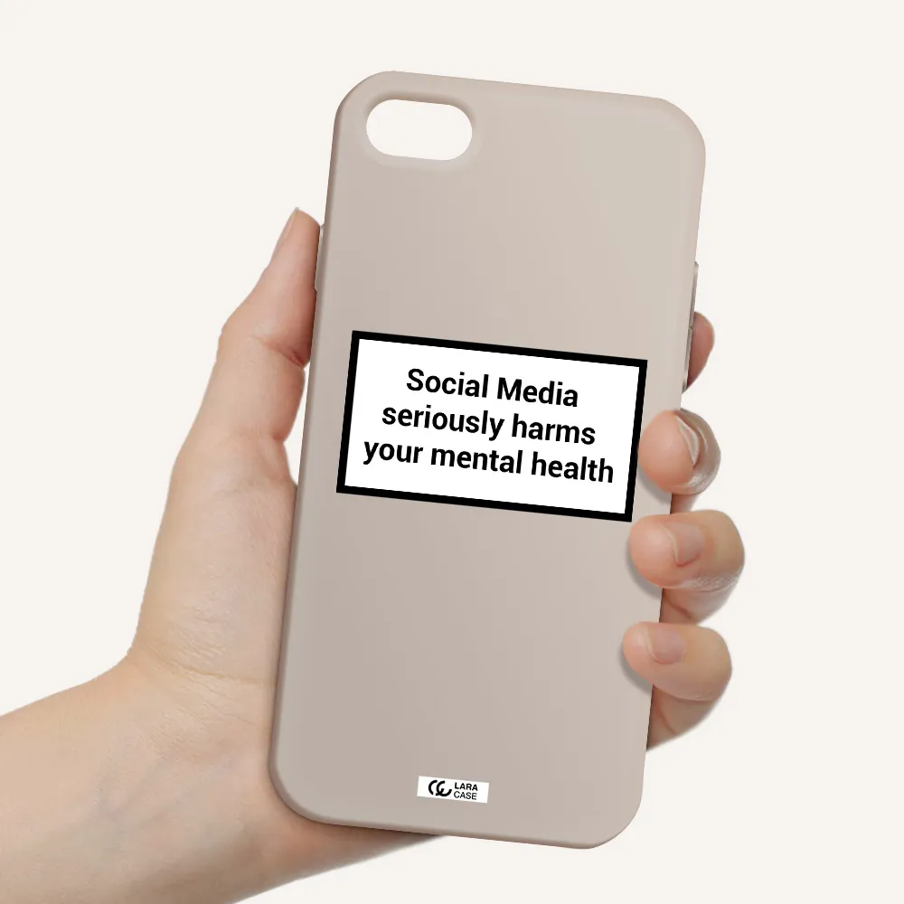 Social Media Harms Apple iPhone 8 Silicone Stone Case