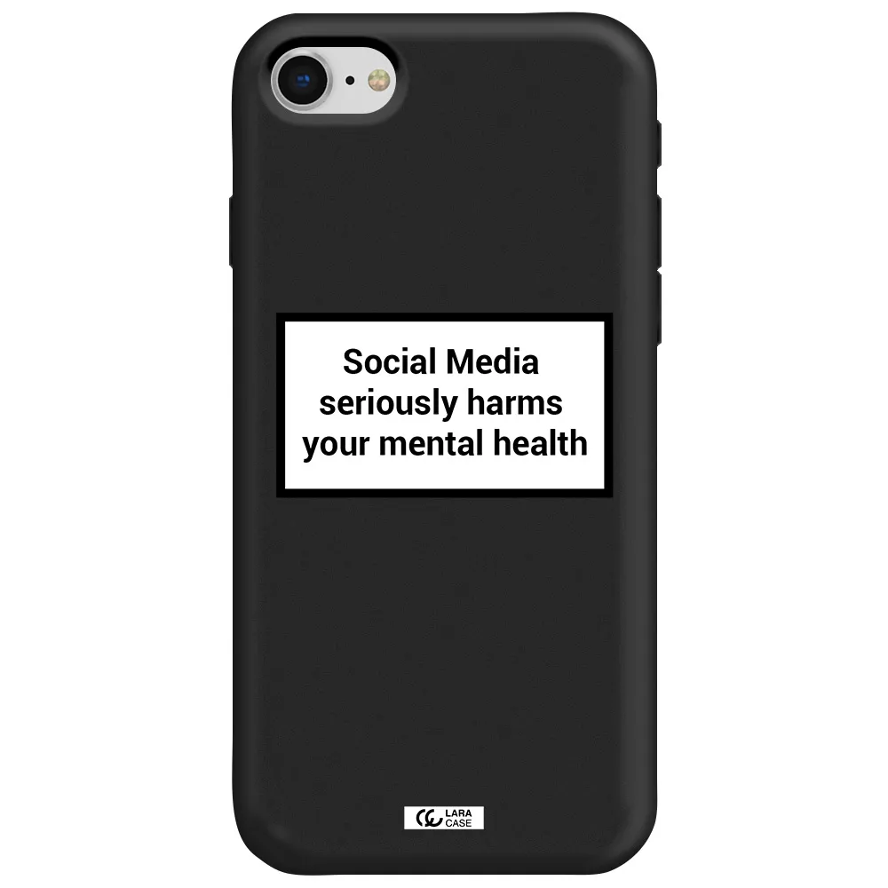 Social Media Harms Apple iPhone se 2020 Silicone black Case