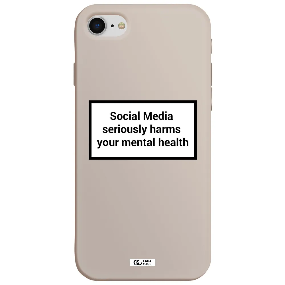 Social Media Harms Apple iPhone se 2020 Silicone Stone Case