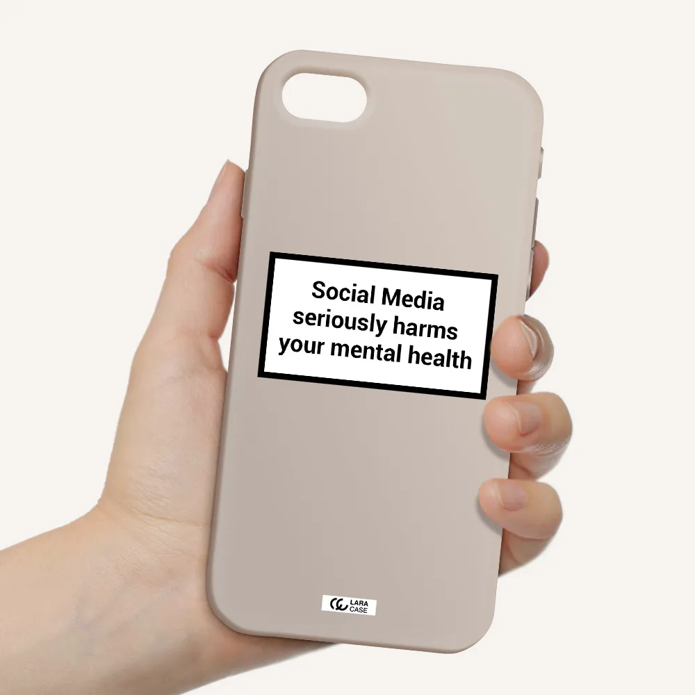 Social Media Harms Apple iPhone se 2020 Silicone Stone Case
