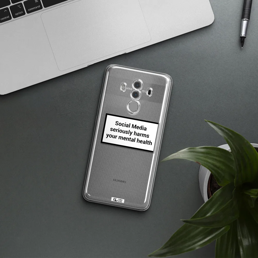 Social Media Harms Huawei Mate 10 Pro Clear TPU Case