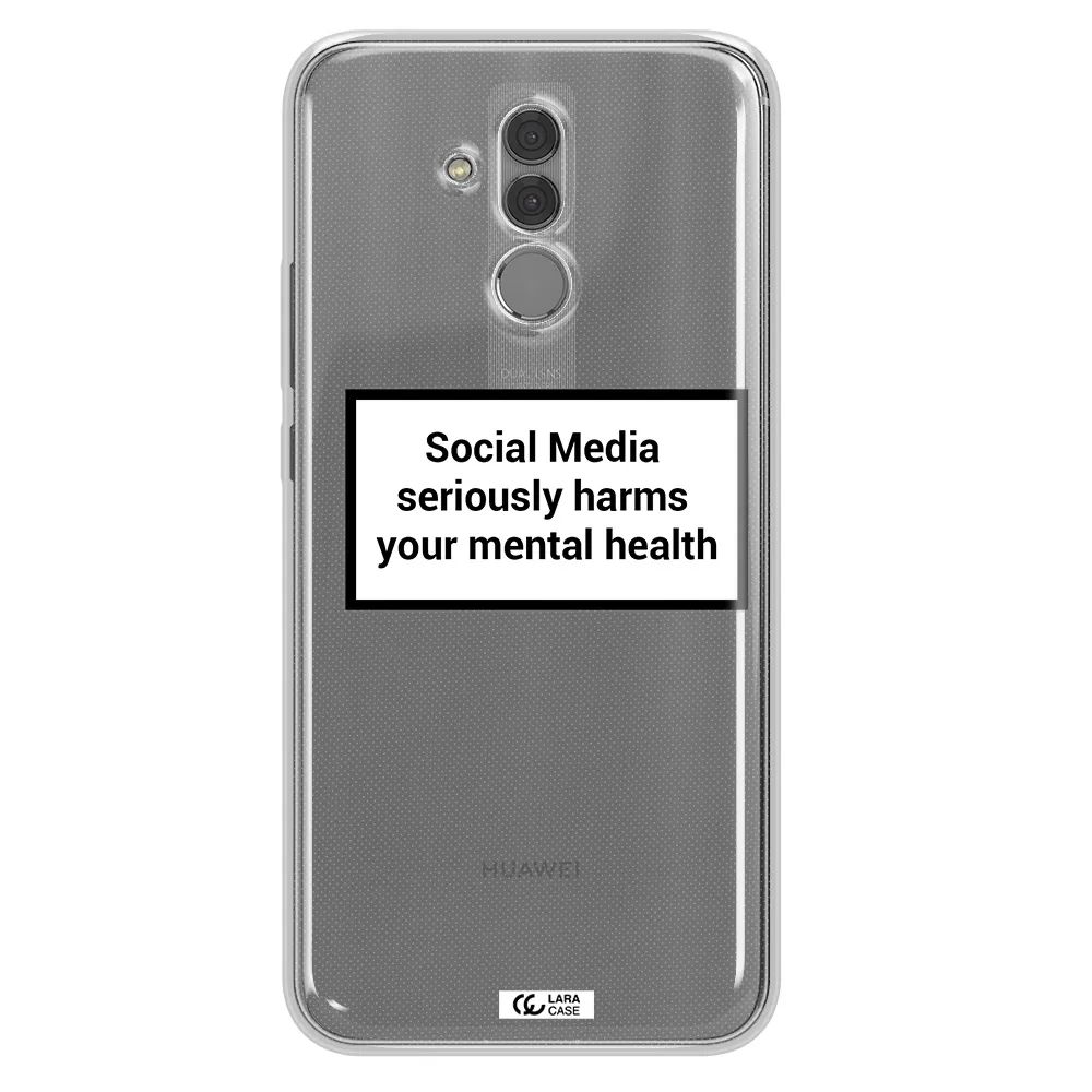 Social Media Harms Huawei Mate 20 Lite Clear TPU Case