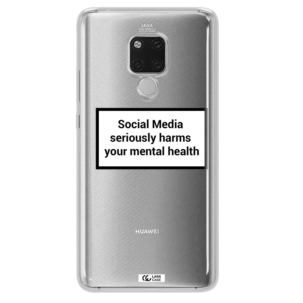 Social Media Harms Huawei Mate 20X Clear TPU Case