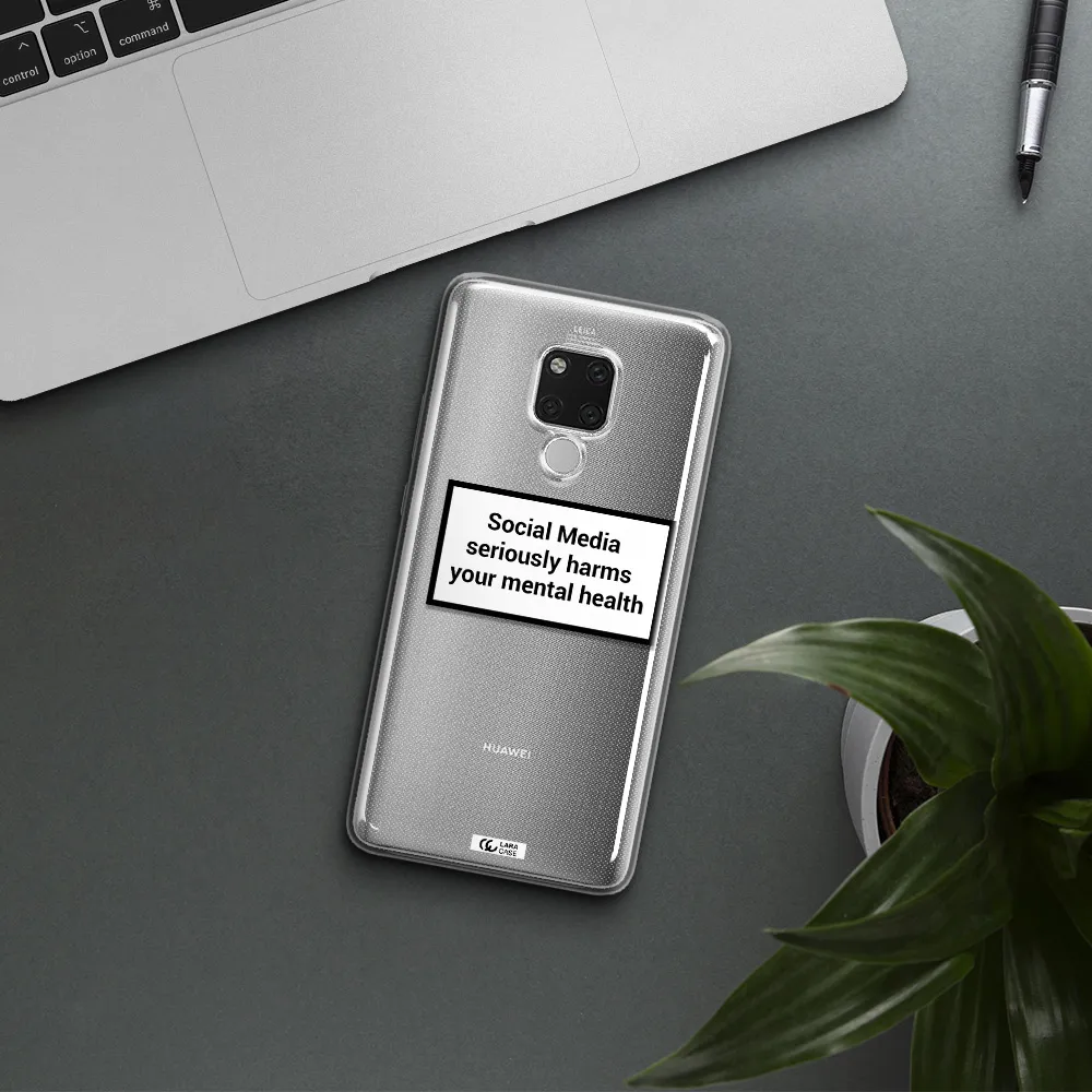 Social Media Harms Huawei Mate 20X Clear TPU Case