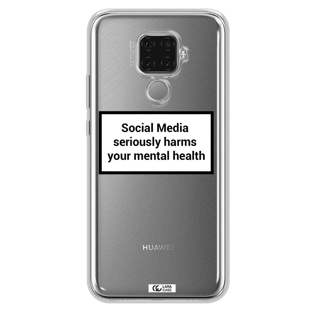 Social Media Harms Huawei Mate 30 Lite Clear TPU Case