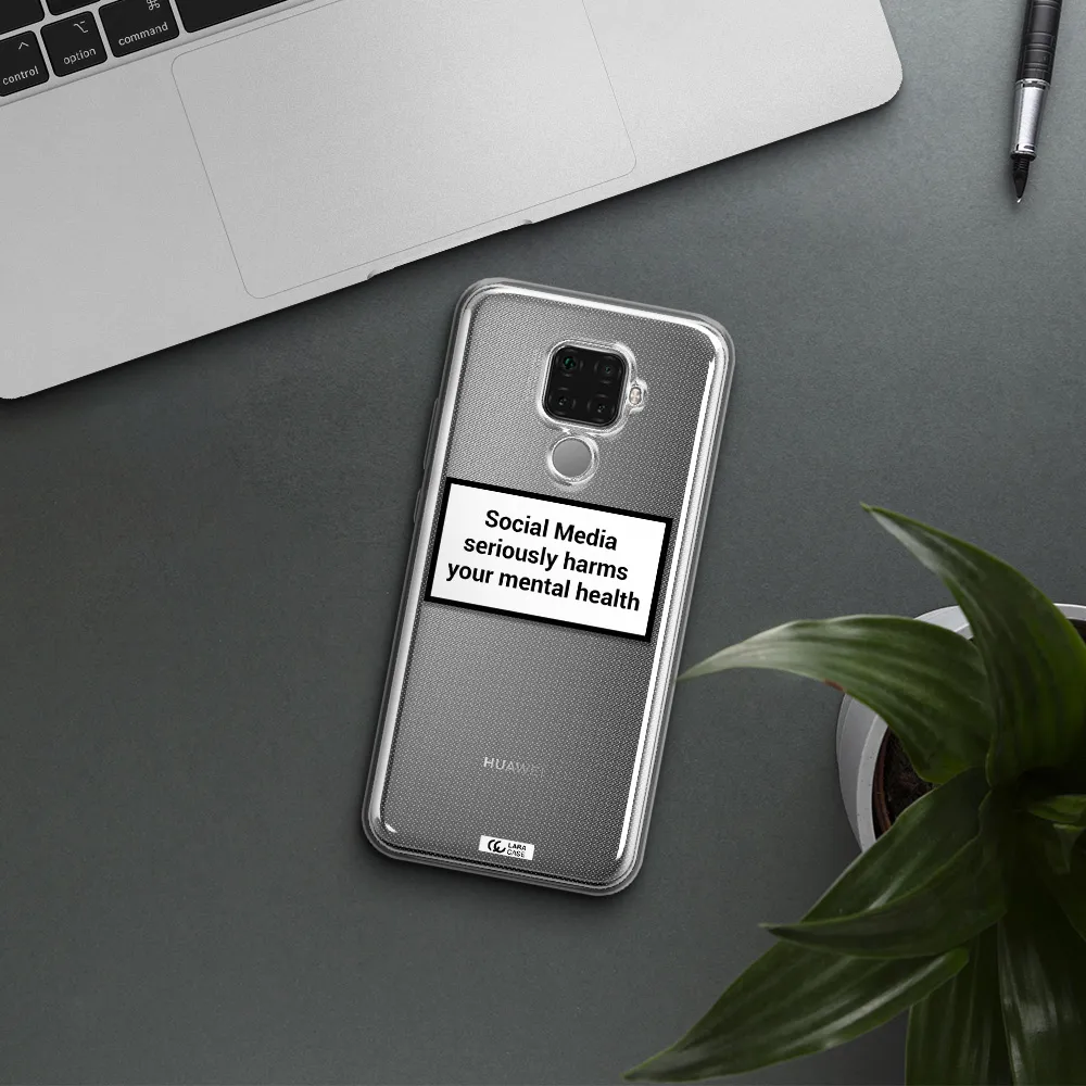 Social Media Harms Huawei Mate 30 Lite Clear TPU Case