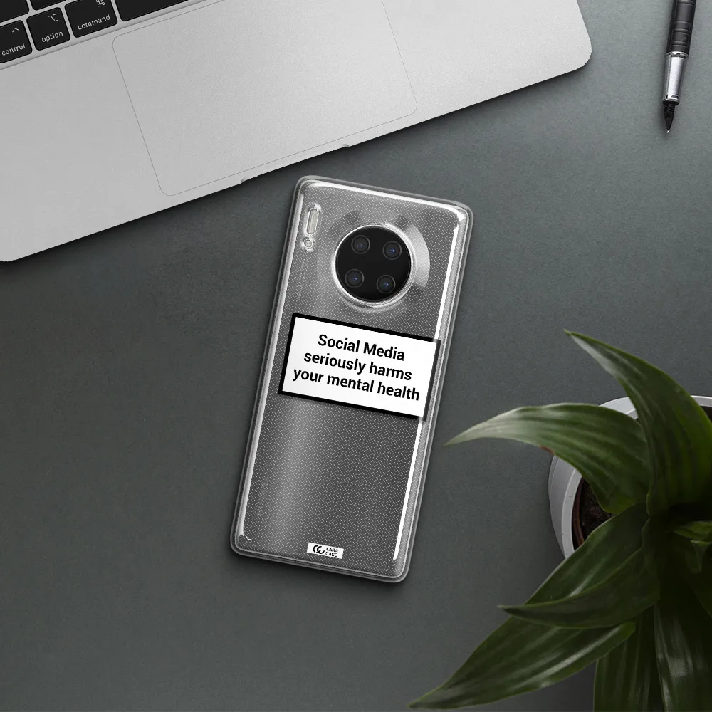Social Media Harms Huawei Mate 30 Pro Clear TPU Case
