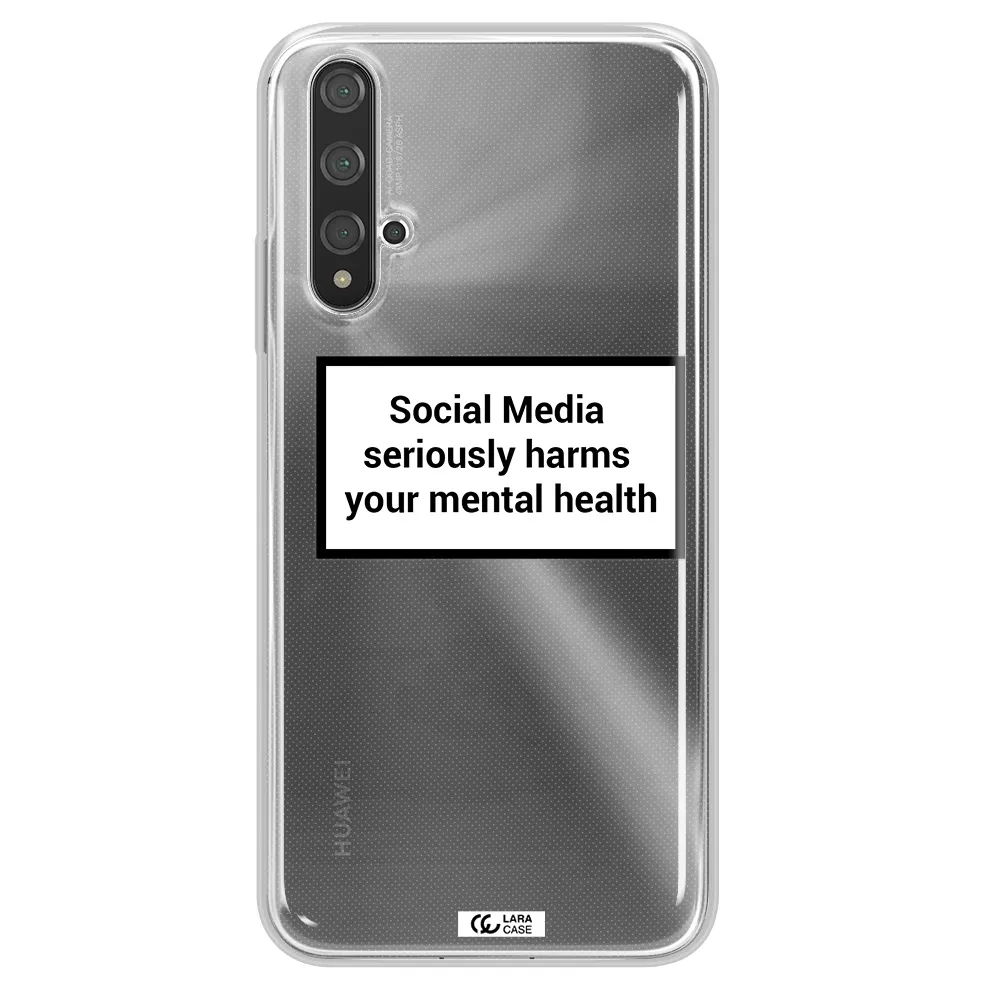 Social Media Harms Huawei Nova 5t Clear TPU Case