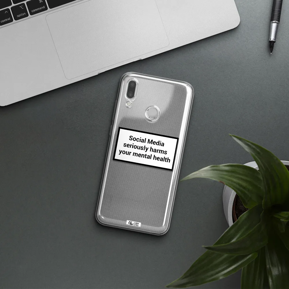 Social Media Harms Huawei P Smart 2019 Clear TPU Case