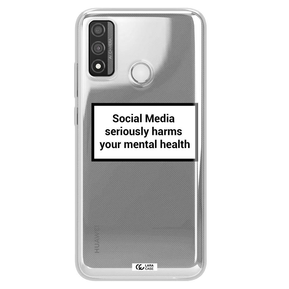 Social Media Harms Huawei P Smart 2020 Clear TPU Case