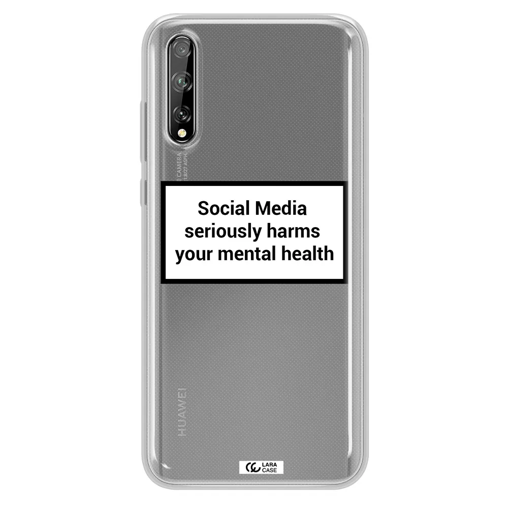 Social Media Harms Huawei P Smart S Clear TPU Case
