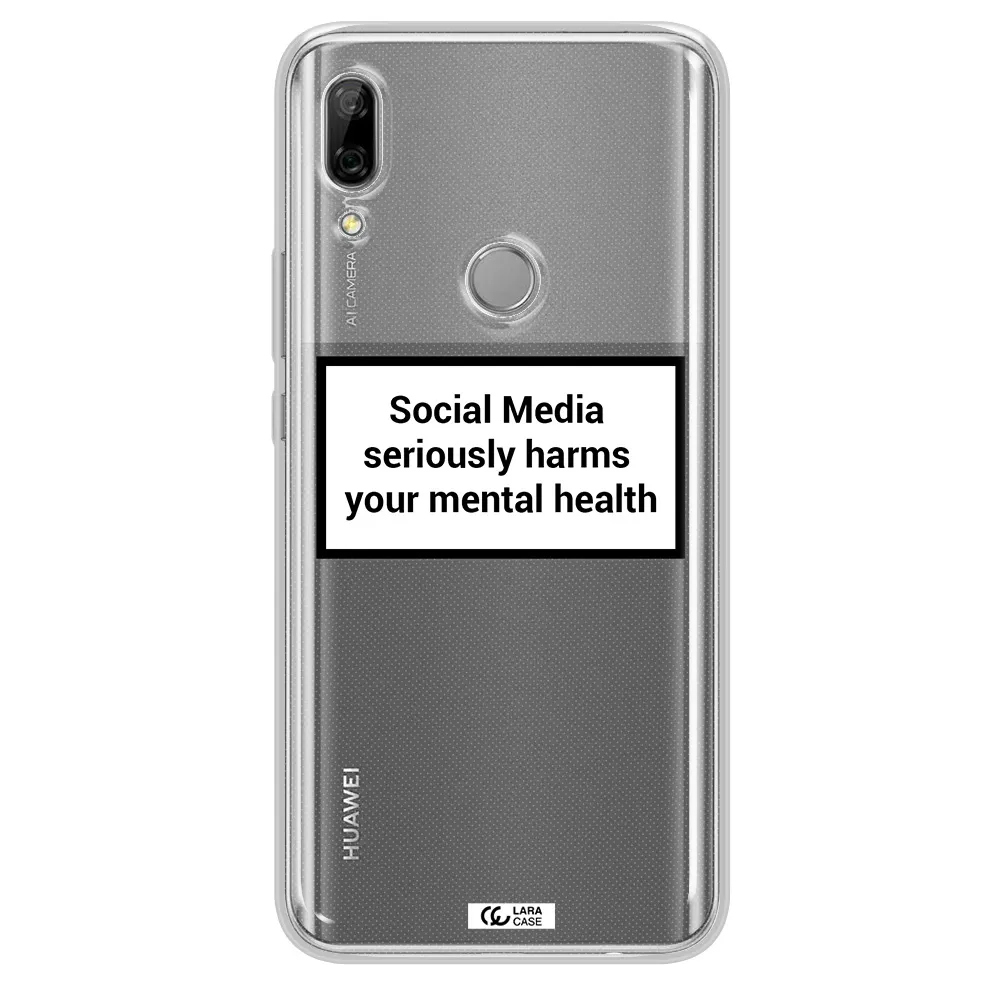 Social Media Harms Huawei P Smart Z Clear TPU Case