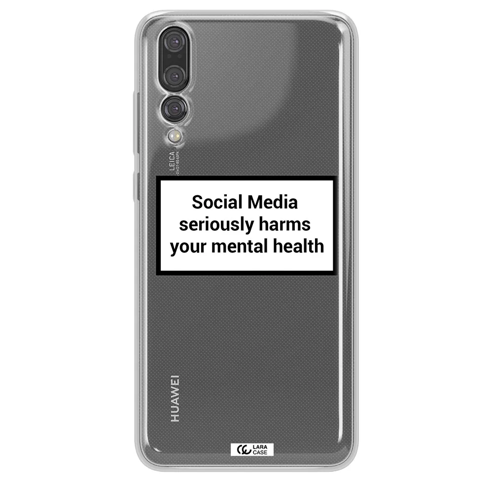 Social Media Harms Huawei P20 Pro Clear TPU Case