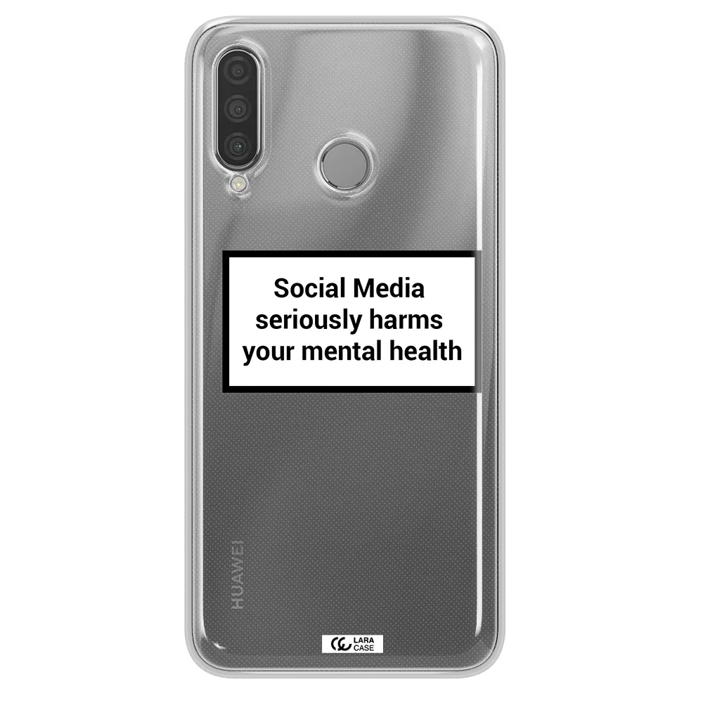 Social Media Harms Huawei P30 Lite Clear TPU Case
