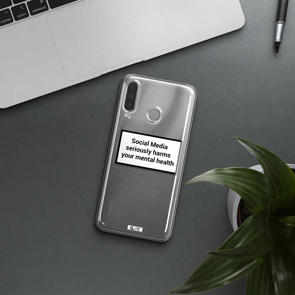 Social Media Harms Huawei P30 Lite Clear TPU Case