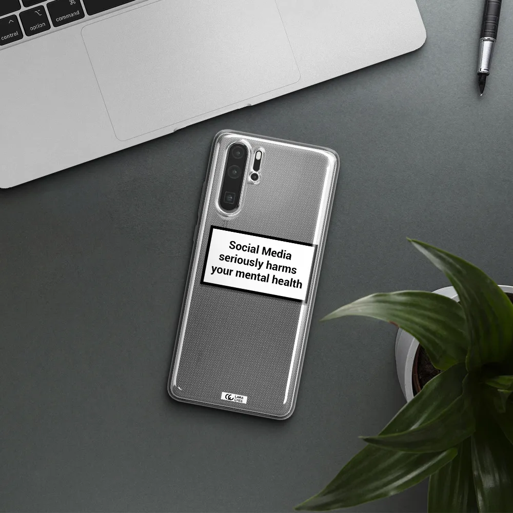 Social Media Harms Huawei P30 Pro Clear TPU Case