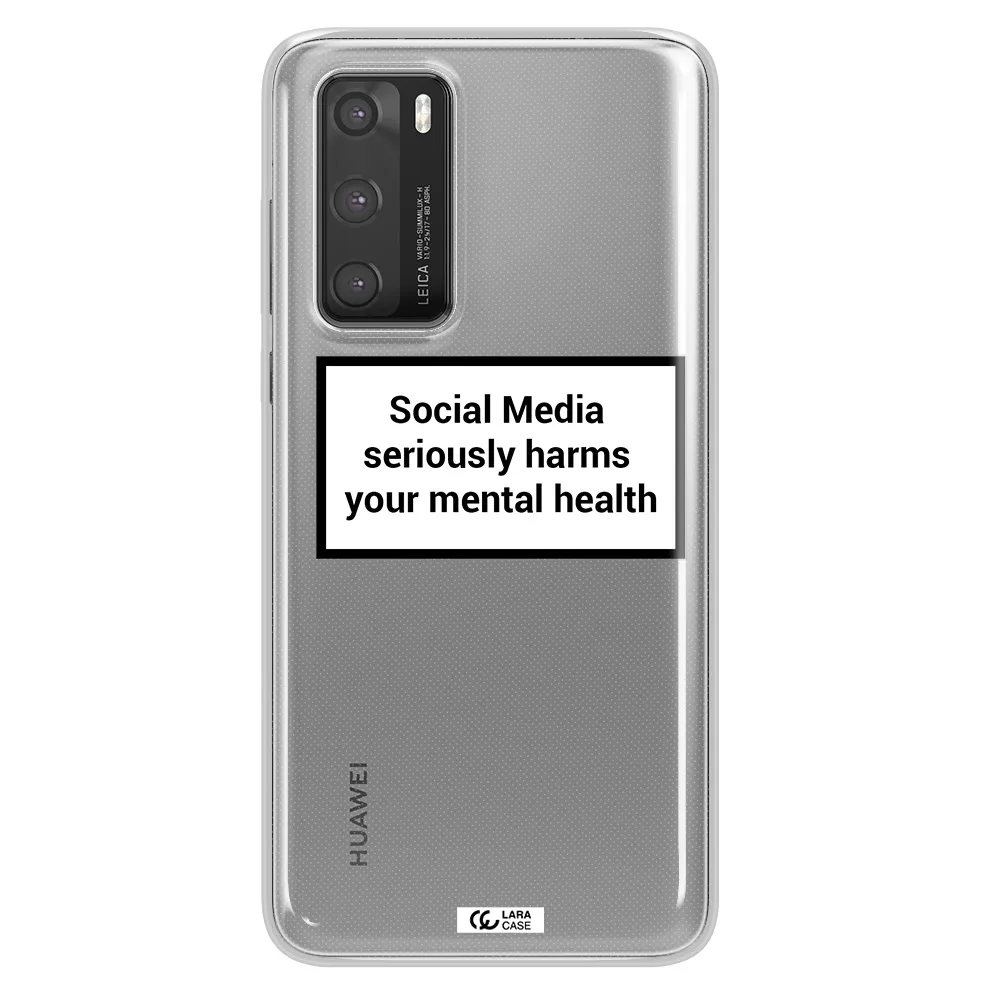Social Media Harms Huawei P40 Clear TPU Case