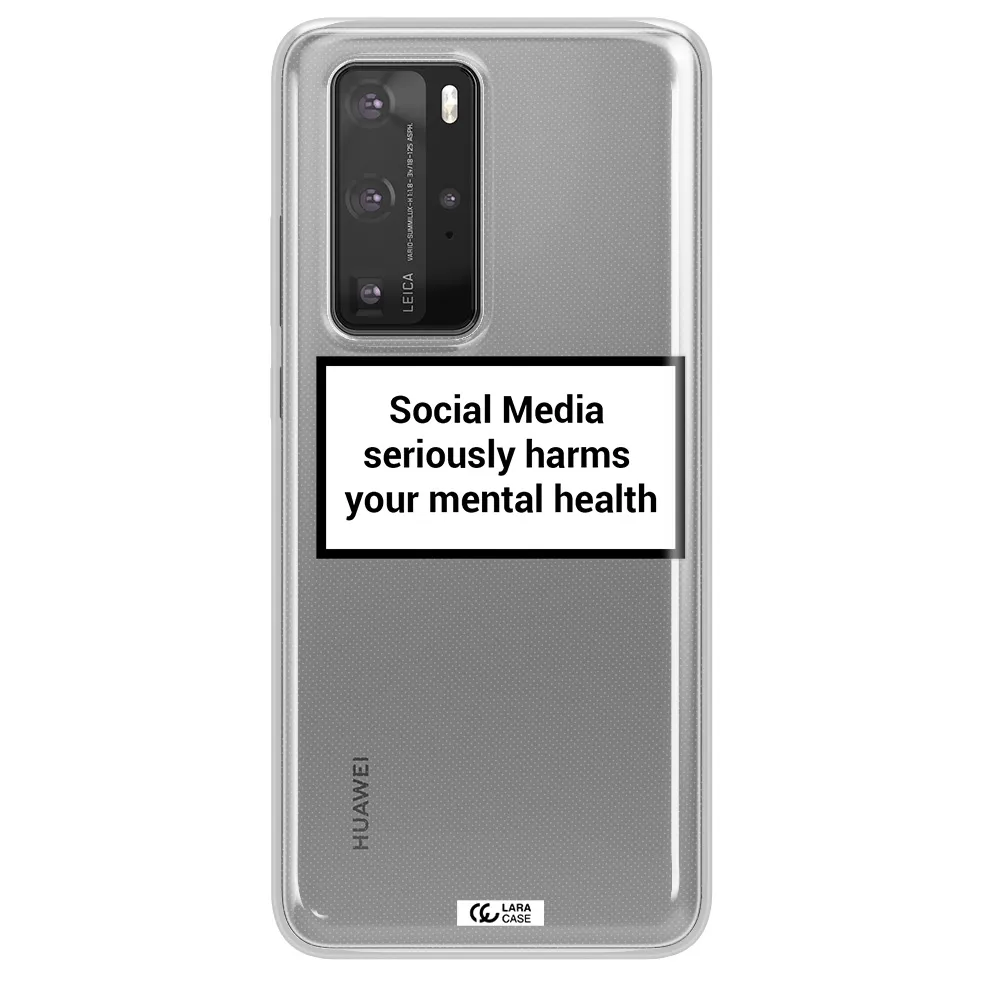 Social Media Harms Huawei P40 Pro Clear TPU Case