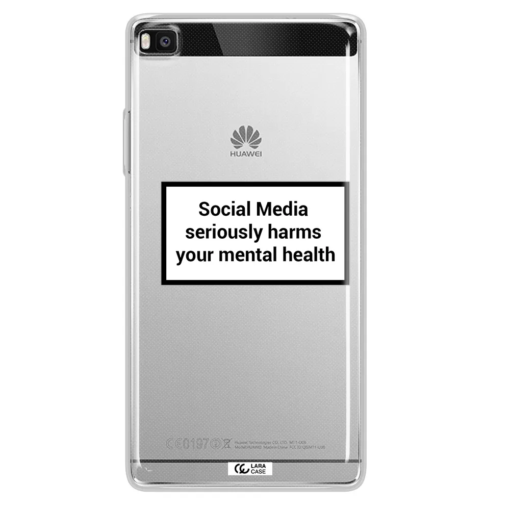 Social Media Harms Huawei P8 Clear TPU Case