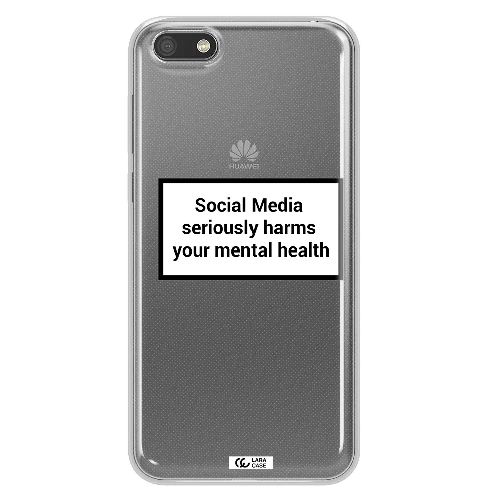 Social Media Harms Huawei Y5 2018 Clear TPU Case