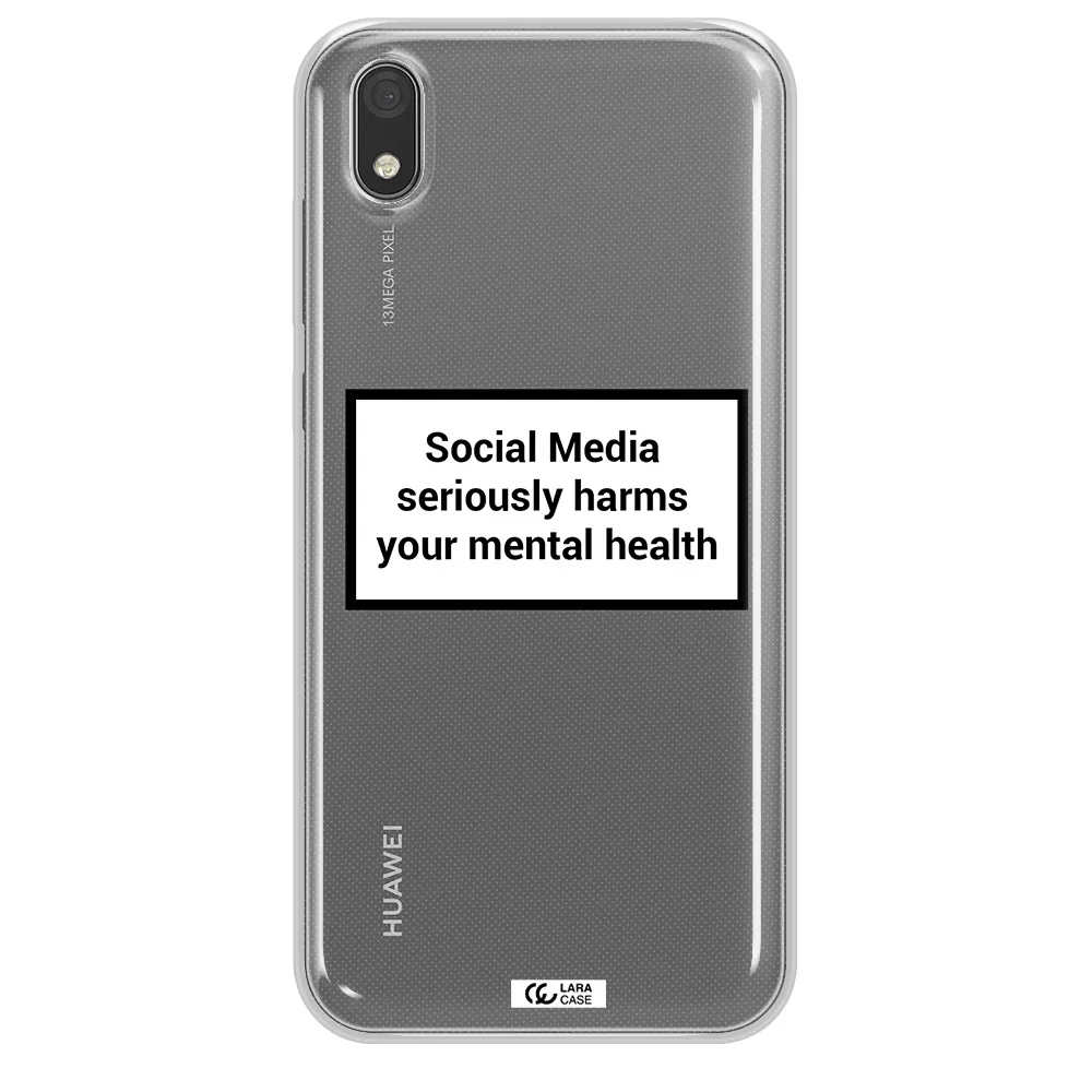 Social Media Harms Huawei Y5 2019 Clear TPU Case