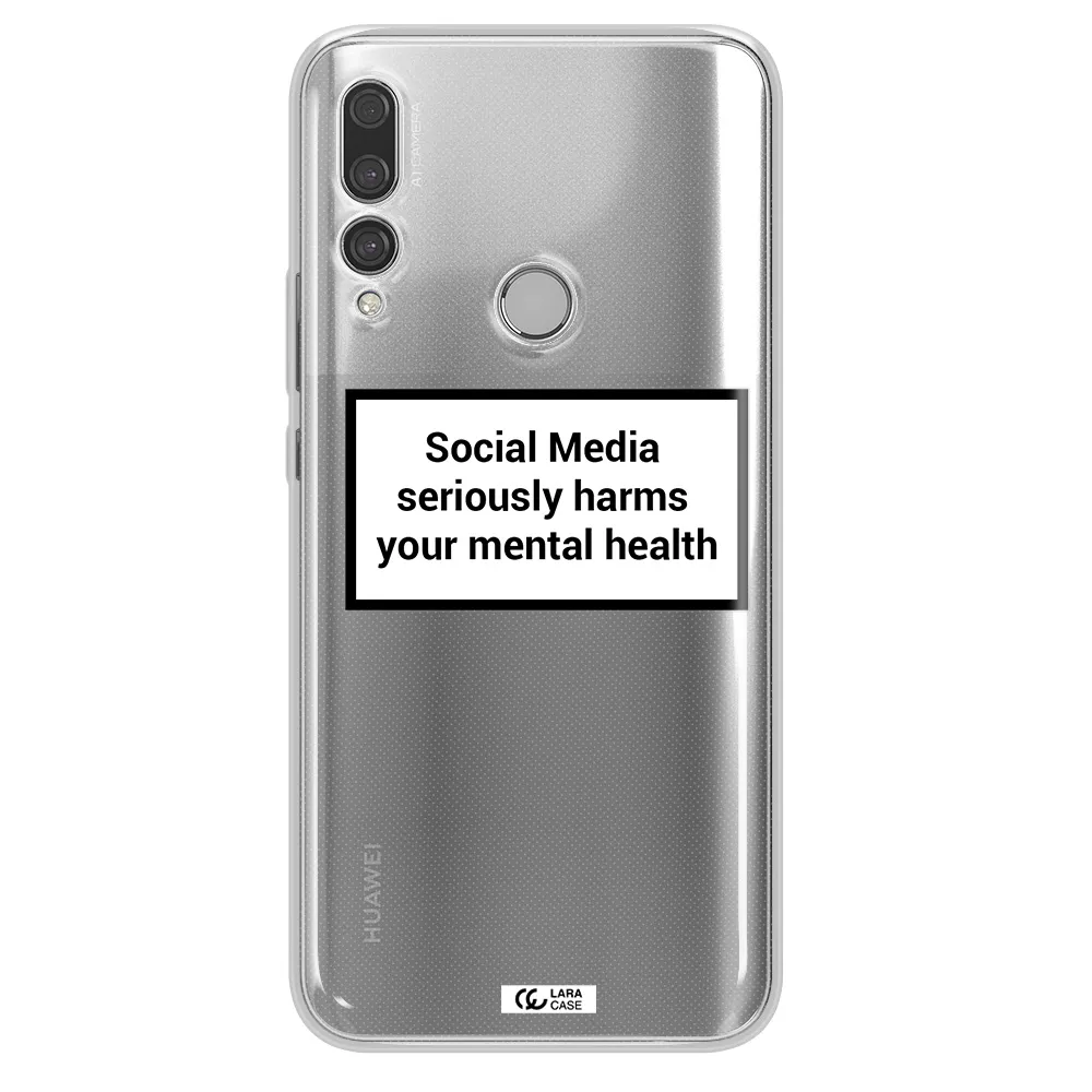 Social Media Harms Huawei Y9 Prime 2019 Clear TPU Case