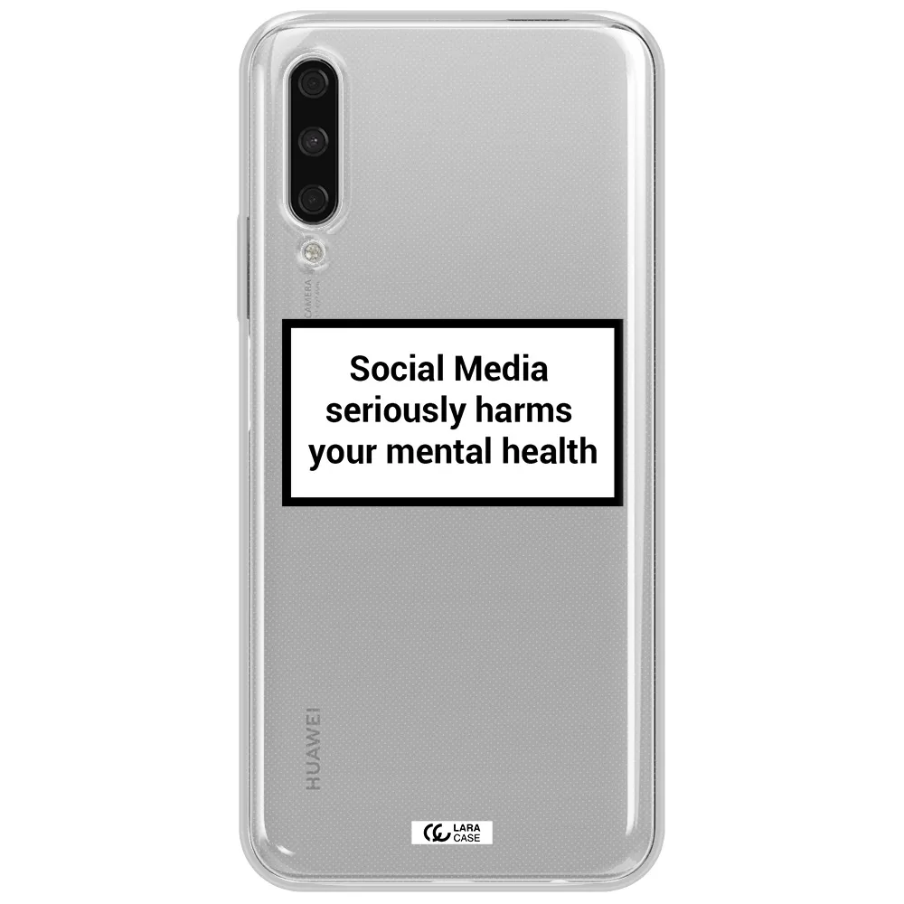 Social Media Harms Huawei Y9S Clear Tpu Case