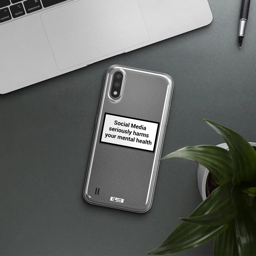 Social Media Harms Samsung A01 Clear TPU Case