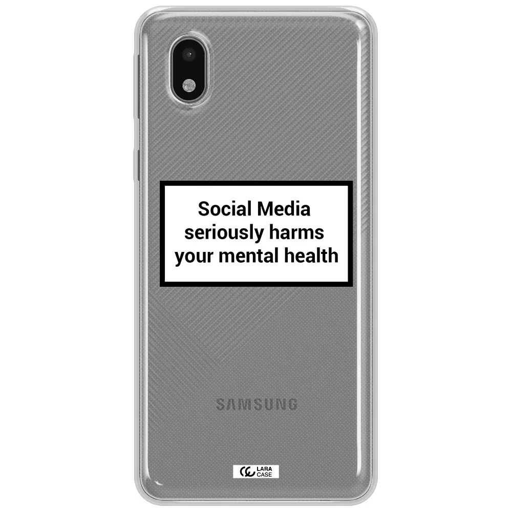 Social Media Harms Samsung A01 Core Clear Tpu Case