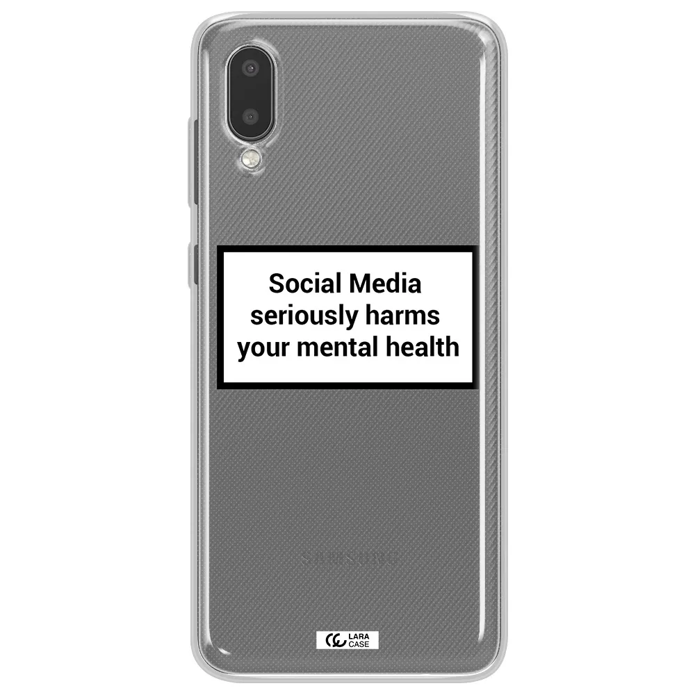 Social Media Harms Samsung A02 Clear TPU Case