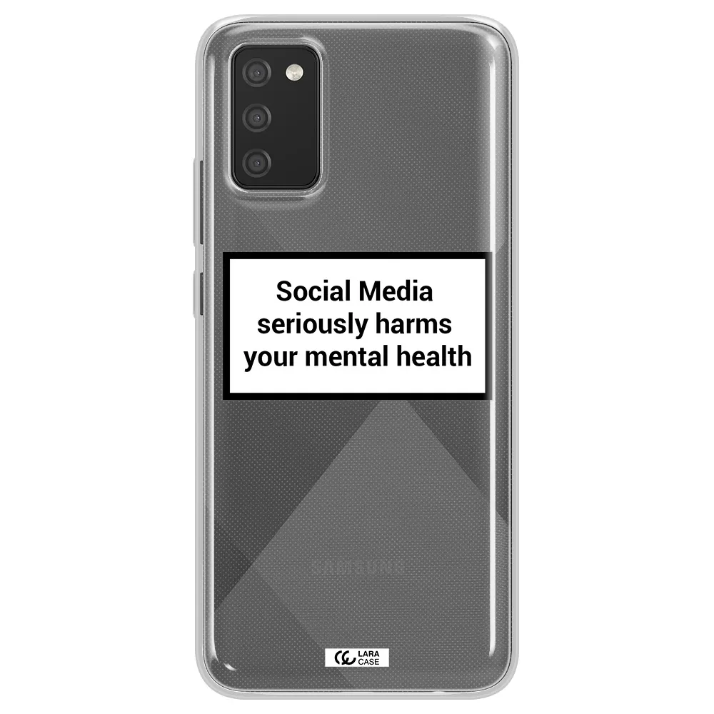 Social Media Harms Samsung A02S Clear TPU Case