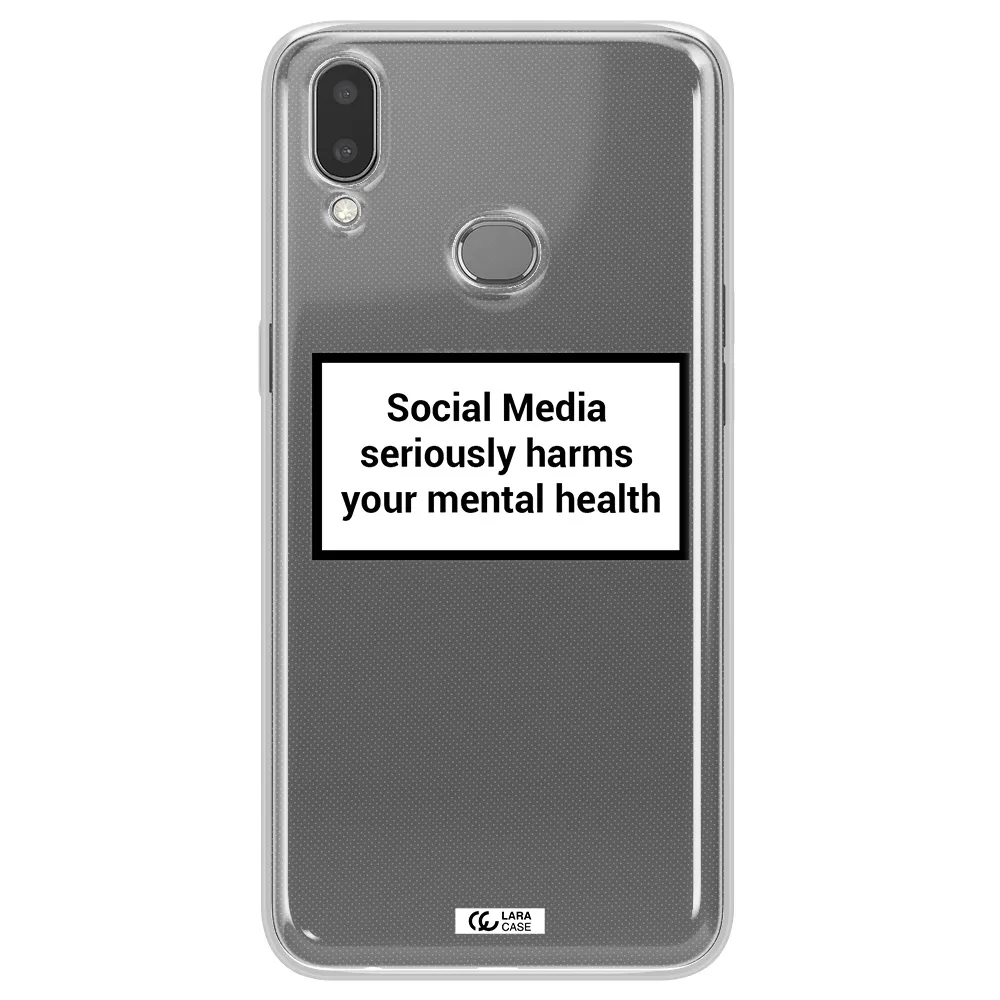Social Media Harms Samsung A10S Clear TPU Case