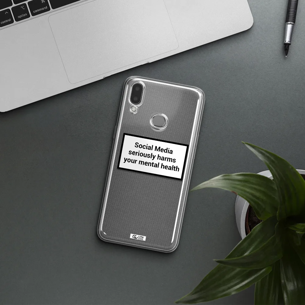 Social Media Harms Samsung A10S Clear TPU Case
