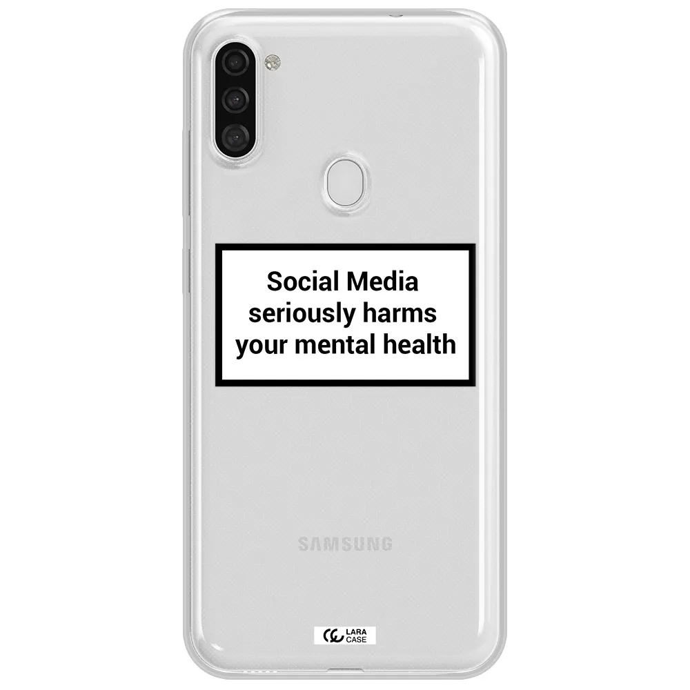 Social Media Harms Samsung A11 Clear TPU Case
