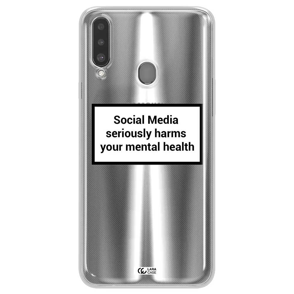 Social Media Harms Samsung A20S Clear TPU Case
