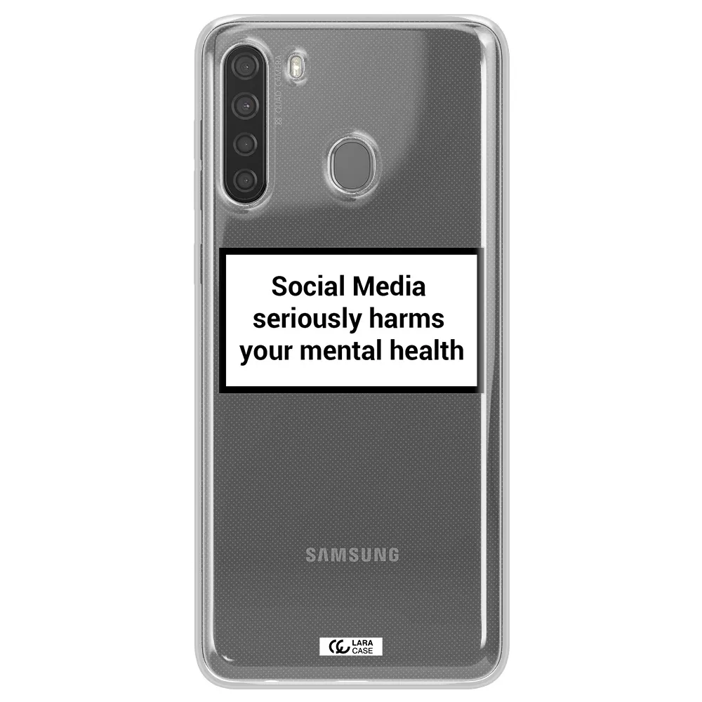 Social Media Harms Samsung A21 Clear TPU Case